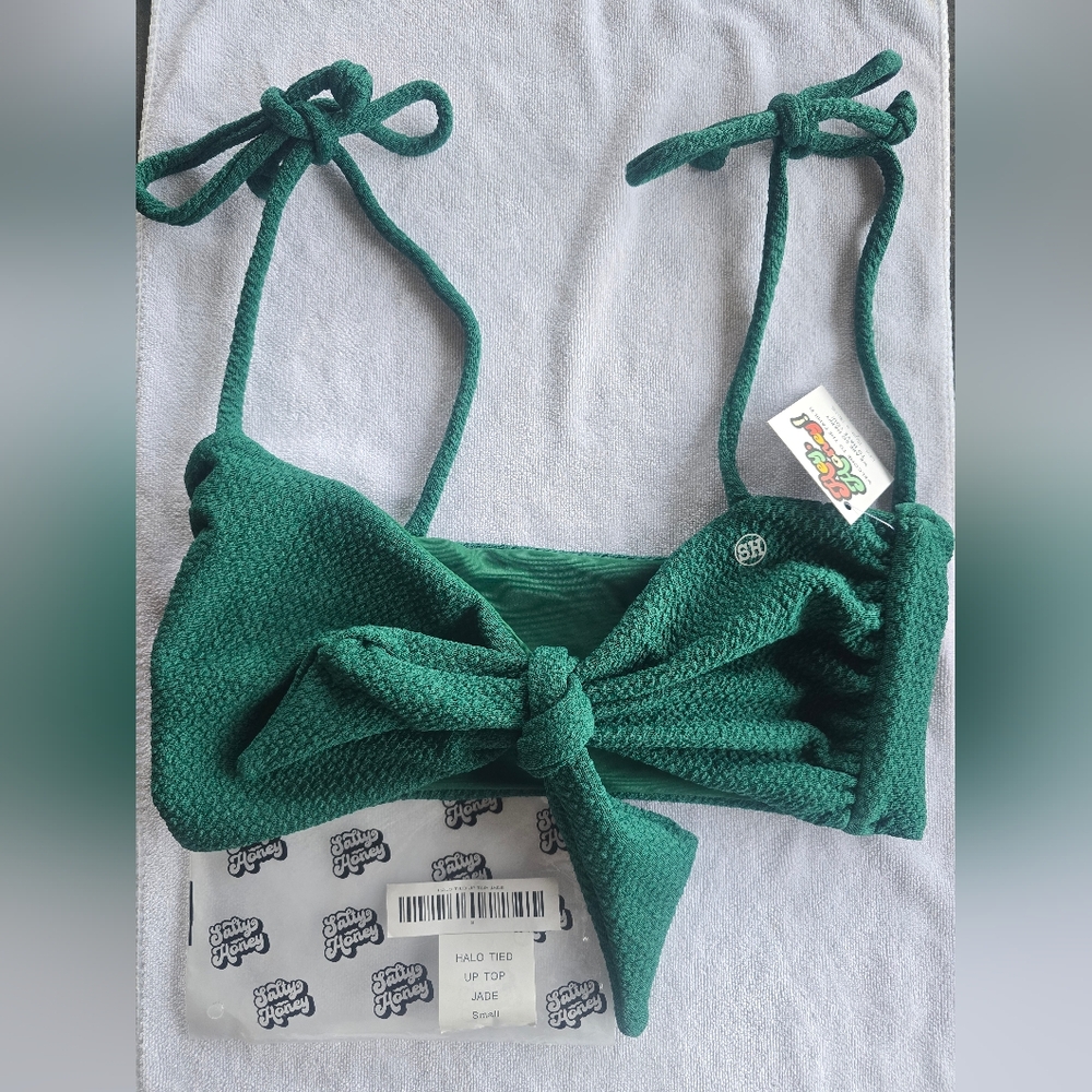 NWT Salty Honey Halo Tied Swim Top